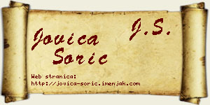 Jovica Šorić vizit kartica